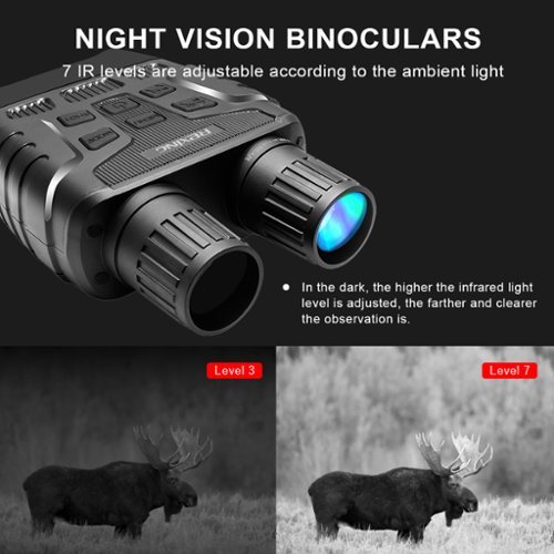 Rexing B1 10 x 25 Digital Night Vision Binoculars, Infrared (IR) Digital Camera - Black GLOBAL SHIPPING
