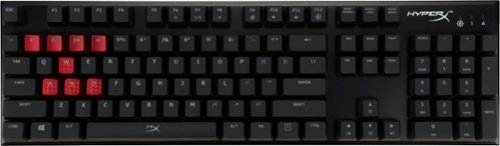  HyperX - Alloy FPS Wired Gaming Mechanical Cherry MX Blue Switch Keyboard with Backlighting - Black/Red