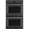 GE - Cafe Series 29.8" Built-In Double Electric Convection Wall Oven - Black Slate-Front_Standard