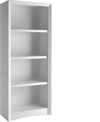 CorLiving - Quadra 3-Shelf Bookcase - White