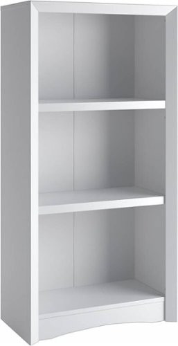 CorLiving - Quadra 2-Shelf Bookcase - White
