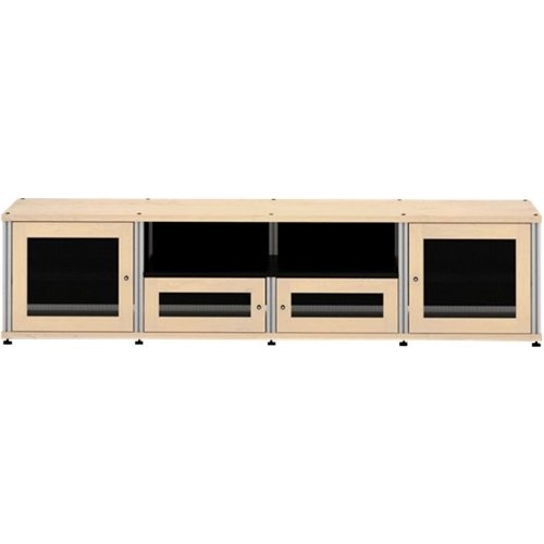 Salamander Designs - Synergy TV Cabinet for Most Flat-Panel TVs Up to 90" - Black/Natural Maple