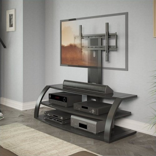  CorLiving - Malibu TV Stand for Most Flat-Panel TVs Up to 65&quot; - Black