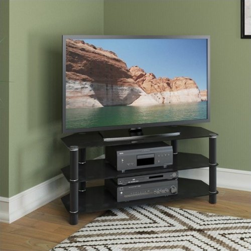  CorLiving - Trinidad TV Stand for Select Flat-Panel TVs - Black