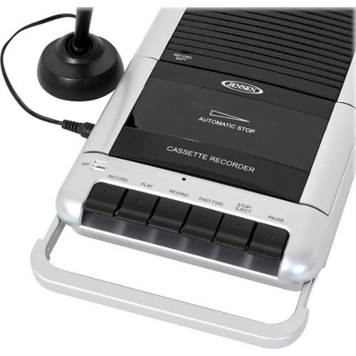 Jensen Cassette Player/Recorder - Silver GLOBAL SHIPPING
