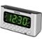 Jensen - AM/FM Dual-Alarm Clock Radio with Wave Sensor - Silver-Front_Standard