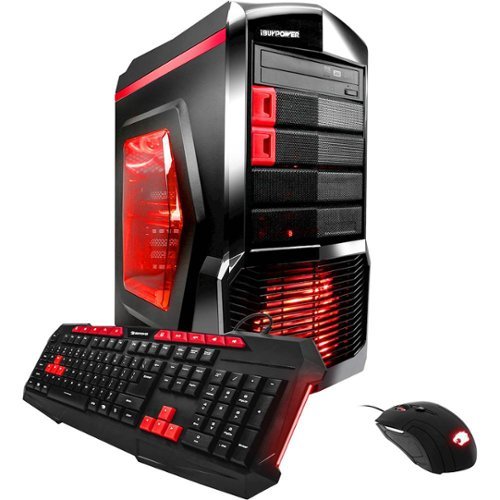  iBUYPOWER - Desktop - AMD FX 6300 - 16GB Memory - NVIDIA GeForce GTX 1050 Ti - 240GB Solid State Drive + 2TB Hard Drive - Black/Red