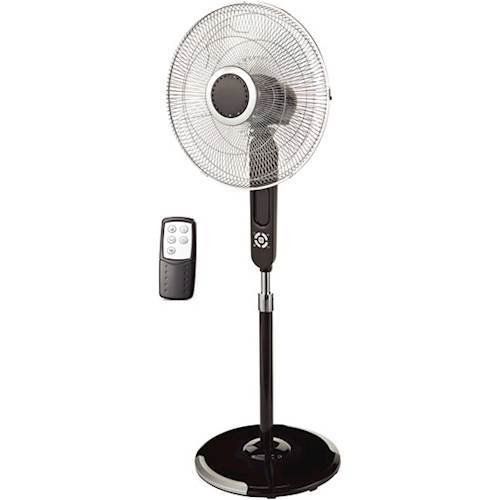 Ecohouzng - 16" Pedestal Fan - Silver/Black