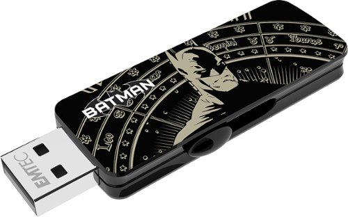  EMTEC - Batman Guardian 8GB USB 2.0 Flash Drive - Black