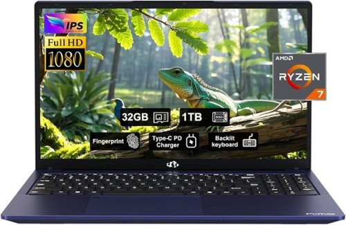 NIMO - 15.6" IPS FHD-Gaming-Laptop, 8 Cores AMD Ryzen 7 6800H 32GB DDR5 RAM 1TB SSD 4.7GHz Fingerprint 100W - Blue-Front_Standard 