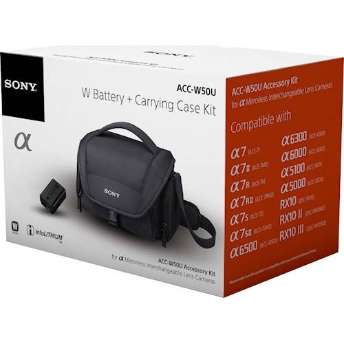  Battery &amp; Carrying Case Kit for Select Sony Cameras