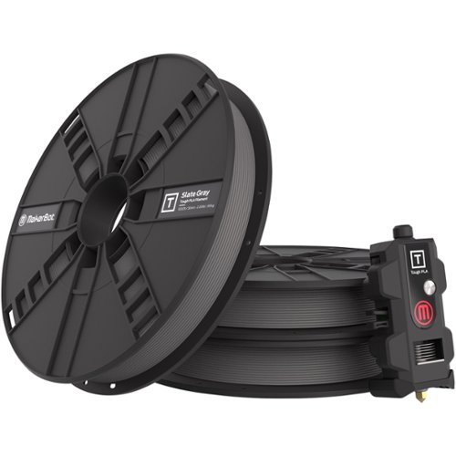 MakerBot - 1.75mm PLA Filament 2 lbs - Slate gray-Front_Standard 