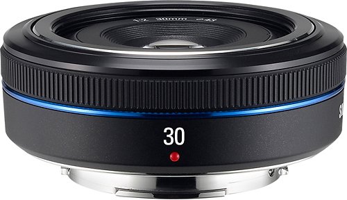 30mm f/2 Pancake Lens for Samsung NX10 Cameras - Black-Front_Standard 
