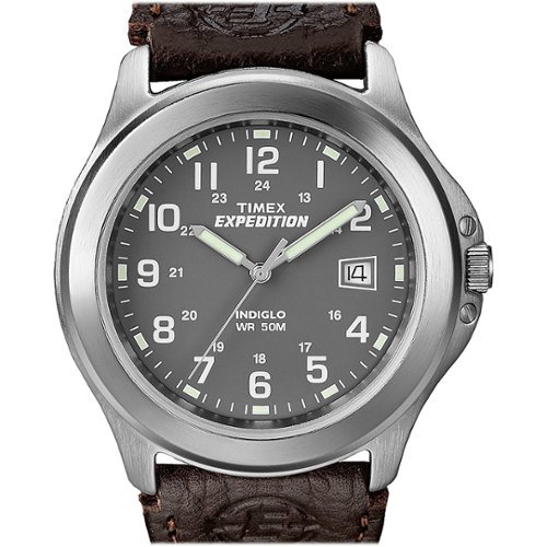 Timex - Expedition Metal Field Wristwatch - Silver tone-Front_Standard 
