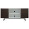 Bell'O - Ridgeville TV Stand for Most Flat-Panel TVs Up to 60" - High Gloss White/Midnight Cherry-Front_Standard