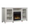 Twin Star Home - Rossville TV Stand for TVs up to 60" with Electric Fireplace - White-Front_Standard