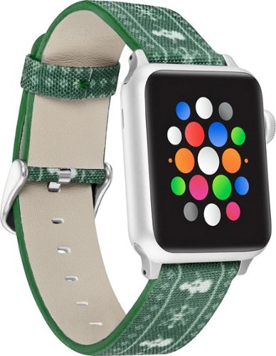 Dynex™ - Knitted Canvas Watch Band for Apple Watch 42mm (Series 1-8) and Apple Watch Ultra 49mm - Mr. Snowman-Angle_Standard 