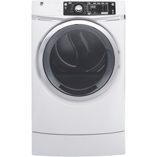 GE - RightHeight 8.3 Cu. Ft. 13-Cycle Gas Dryer with Steam-Front_Standard 