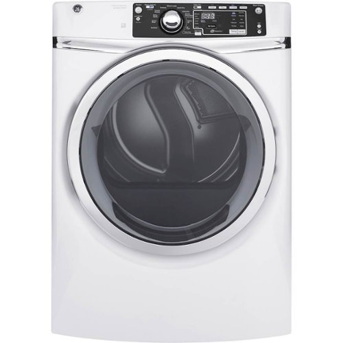 GE - 8.3 Cu. Ft. 13-Cycle Gas Dryer with Steam - White-Front_Standard 