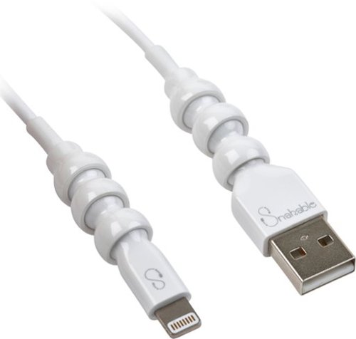Snakable - Apple MFi Certified 4' Lightning USB Charging Cable - Cloud white