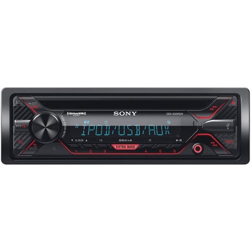 Sony - In-Dash CD/DM Receiver - Satellite Radio-ready with Detachable Faceplate - Black-Front_Standard 