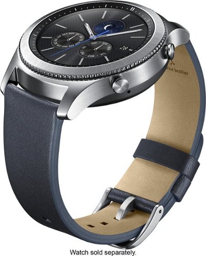  Leather Medium Wrist Strap for Samsung Gear S3 Frontier/Classic - Navy blue