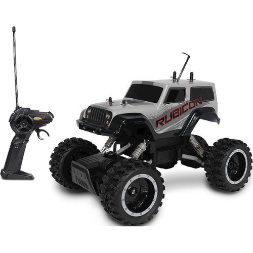 NKOK - Mean Machines Rock Crawler Jeep Wrangler Rubicon RC Monster Truck - Silver-Front_Standard 