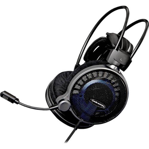  Audio-Technica - ATH Wired Stereo Gaming Headset - Blue/Black