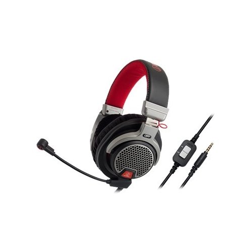 Audio-Technica - ATH Wired Stereo Gaming Headset - Red/Gray/Black