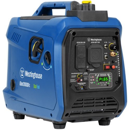 Westinghouse - 2,800-Watt Gas and Propane Dual Fuel Portable Inverter Generator with Recoil Start, Quiet Technology, CO Sensor - Blue-Front_Standard 