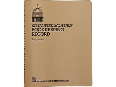  Dome - Monthly Bookkeeping Record, 8.75" x 11.25" - Brown