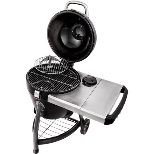 Char-Broil - Kamado Charcoal Grill - Black/silver-Angle_Standard 