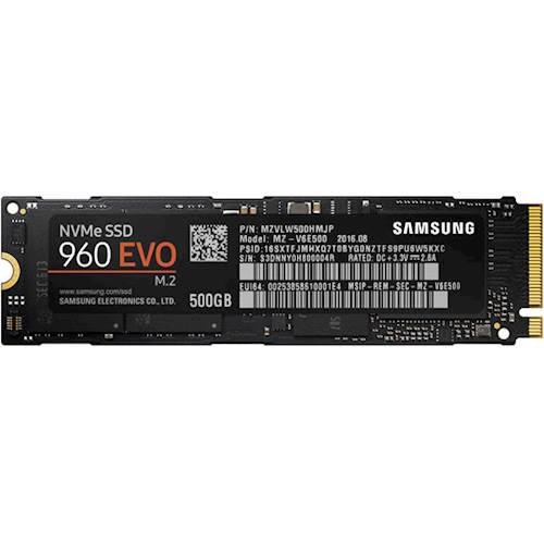  Samsung - 960 EVO 500GB Internal PCI Express 3.0 x4 (NVMe) Solid State Drive for Laptops