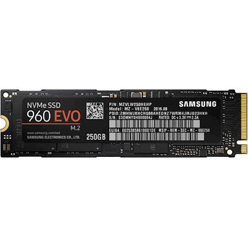  Samsung - 960 EVO 250GB Internal PCI Express 3.0 x4 (NVMe) Solid State Drive for Laptops