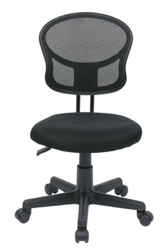 OSP Home Furnishings - Mesh Task Chair - Black-Front_Standard 