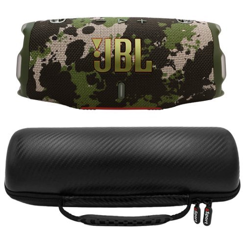 JBL - CHARGE 6 Waterproof Portable Speaker Bundle with gSport Carbon Fiber Case - Camouflage-Front_Standard 