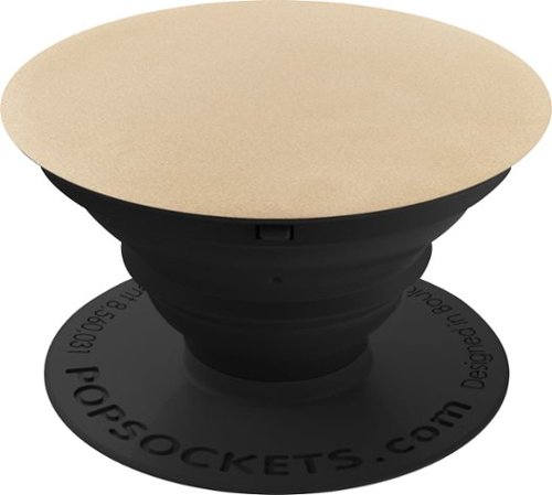 PopSockets - Finger Grip/Kickstand for Mobile Phones - Gold Aluminum-Front_Standard 