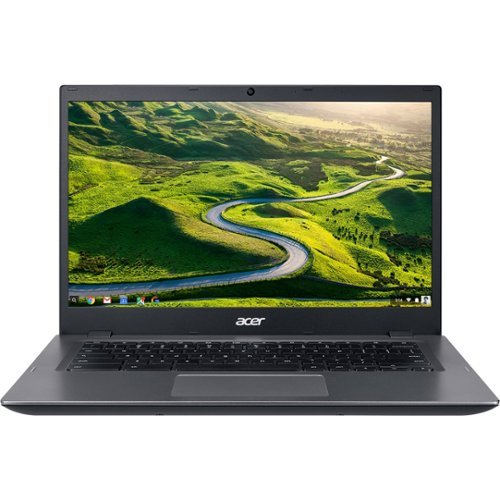 Acer - 14 for Work 14" Chromebook - Intel Celeron - 4GB Memory - 16GB eMMC Flash Memory - Black, Silver-Front_Standard 