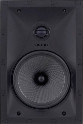 Sonance - Visual Performance 6-1/2" Rectangle  2-Way In-Wall Speakers (Pair) - Paintable White