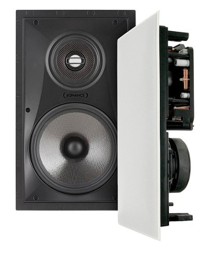

Sonance - VP88 RECTANGLE - Visual Performance 8" 3-Way In-Wall Speakers (Pair) - Paintable White