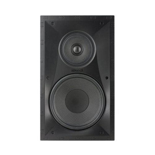 Sonance - Visual Performance 8" 3-Way In-Wall Rectangle Speakers (Pair) - Paintable White