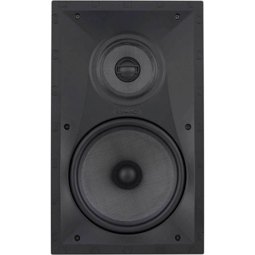 Sonance - Visual Performance 8" 3-Way In-Wall Rectangle Speaker (Each) - Paintable White