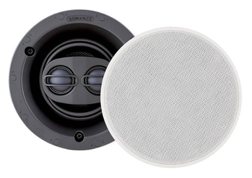 Sonance - VP46R SST/SUR SINGLE SPEAKER - Visual Performance 4-1/2" 2-Way Single Stereo/Surround In-Ceiling Speaker (Each) - Paintable White