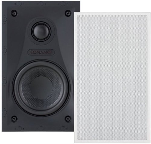 

Sonance - VP42 RECTANGLE SINGLE SPEAKER - Visual Performance 4-1/2" 2-Way In-Wall Speaker (Each) - Paintable White