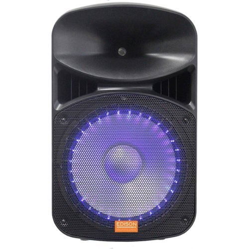 Edison Professional - 15" 2500W 2-Way Bluetooth PA Speaker - Black-Front_Standard 