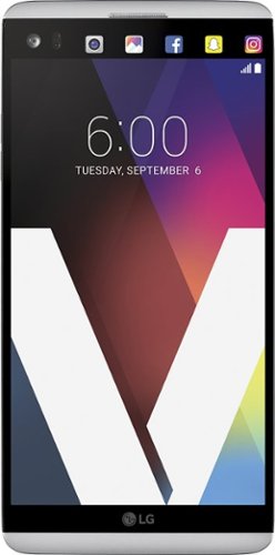 LG - V20 4G LTE with 64GB Memory Cell Phone (Unlocked) - Silver-Front_Standard 