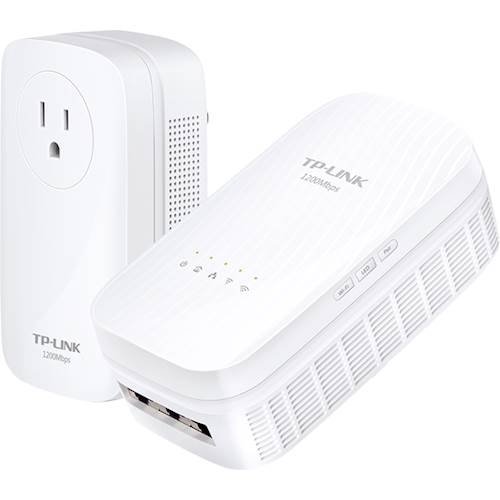  TP-Link - AC1750 Mesh Wi-Fi System + AV1200 Powerline Adapter Kit - White