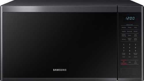 Samsung - 1.4 cu. ft. Countertop Microwave with Sensor Cook - Black stainless steel