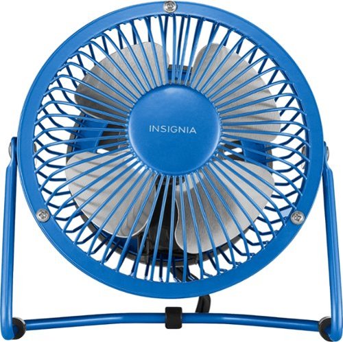  Insignia™ - 4&quot; Mini Table Fan - Directoire Blue