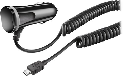 Insignia™ - Micro USB Vehicle Charger - Black-Front_Standard